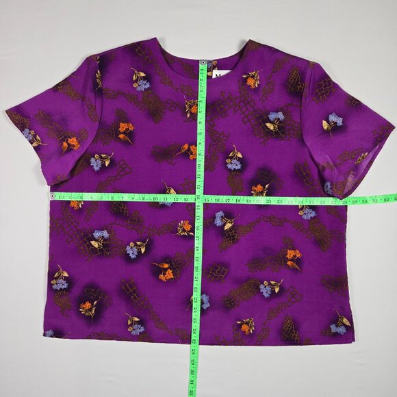 Vintage Maggie Sweet‎ Jubilee Two Piece Set Purple Floral Skirt & Top 2X 3X - Picture 10 of 14